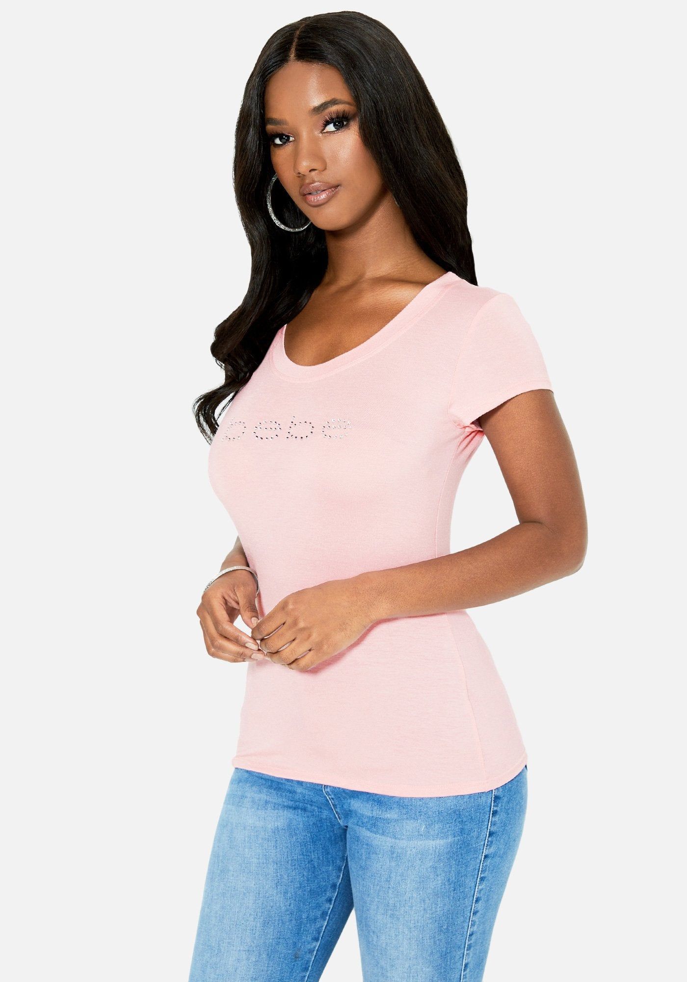 Crystal Logo Short Sleeve Tee sold by Bebe product image thumbnail 2
