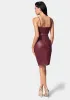 Vegan Leather Knot Front Skirt sold by Bebe