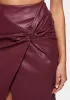 Vegan Leather Knot Front Skirt sold by Bebe
