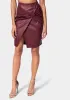 Vegan Leather Knot Front Skirt sold by Bebe