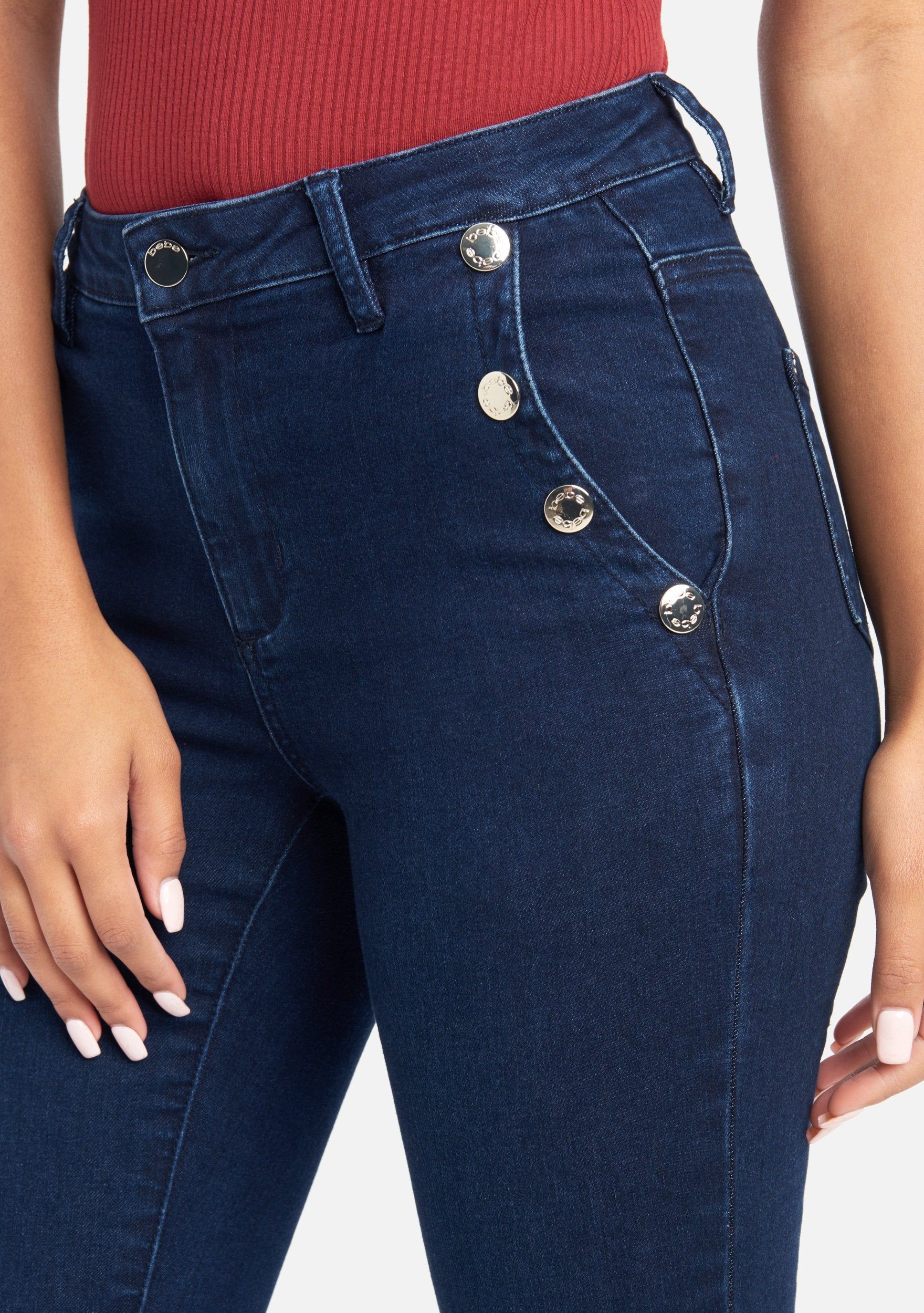 Button Detail Skinny Jeans sold by Bebe product image thumbnail 4