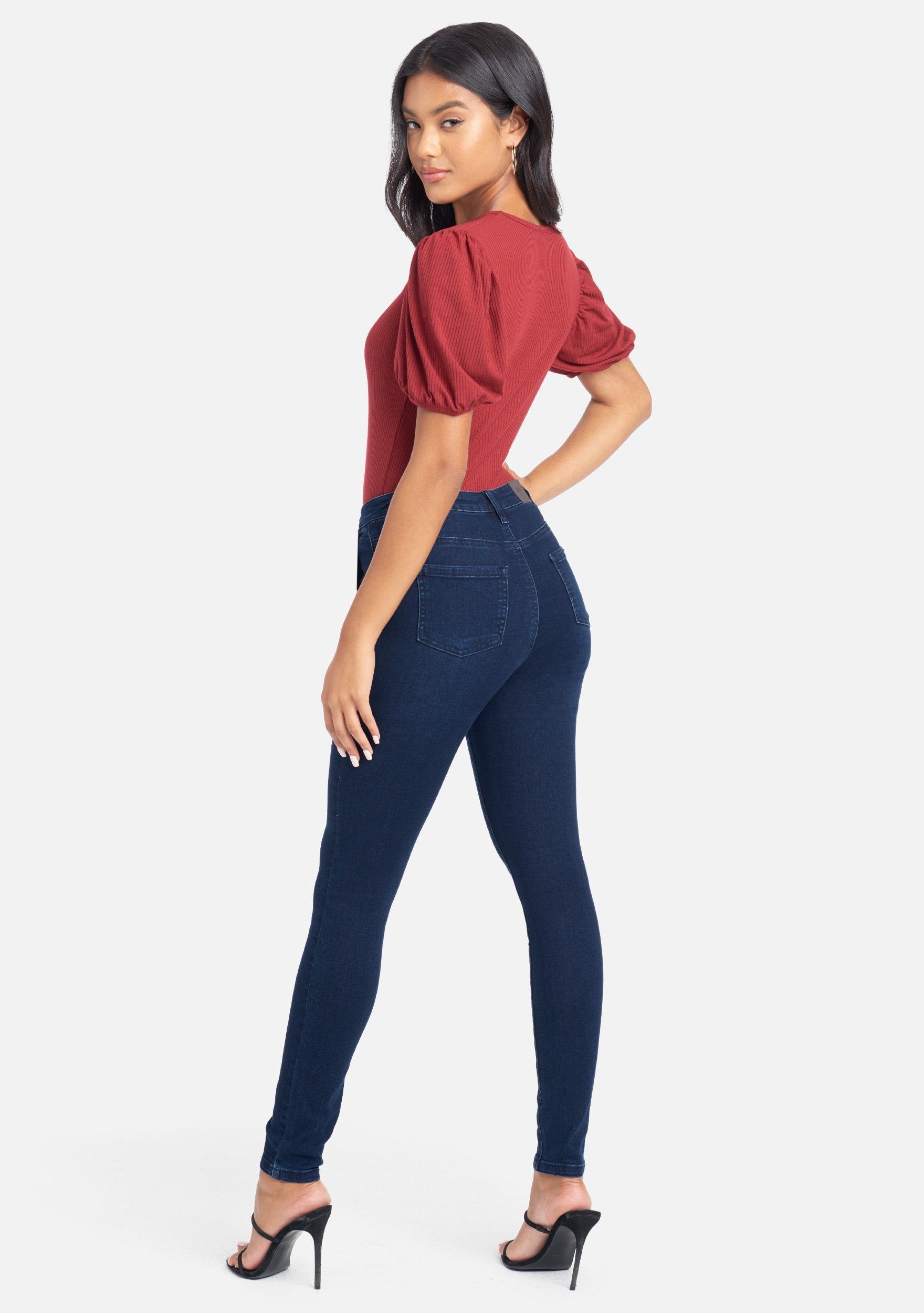 Button Detail Skinny Jeans sold by Bebe product image thumbnail 3