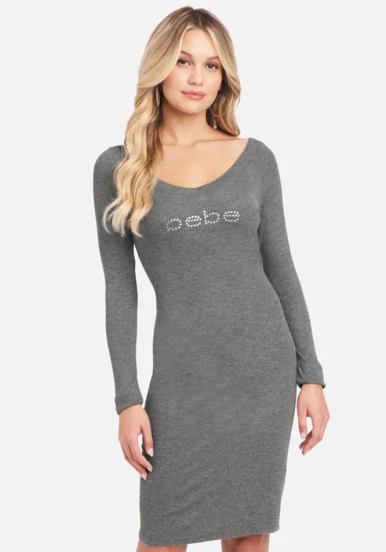 Long Sleeve Logo Dress sold by Bebe