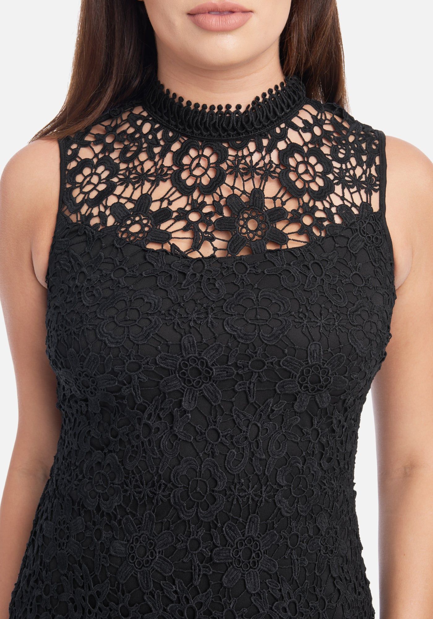 Mock Neck Lace Shift Dress sold by Bebe product image thumbnail 3