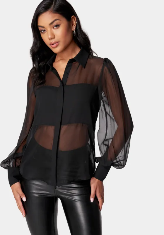 Chiffon Blouse With Crepe Combo sold by Bebe