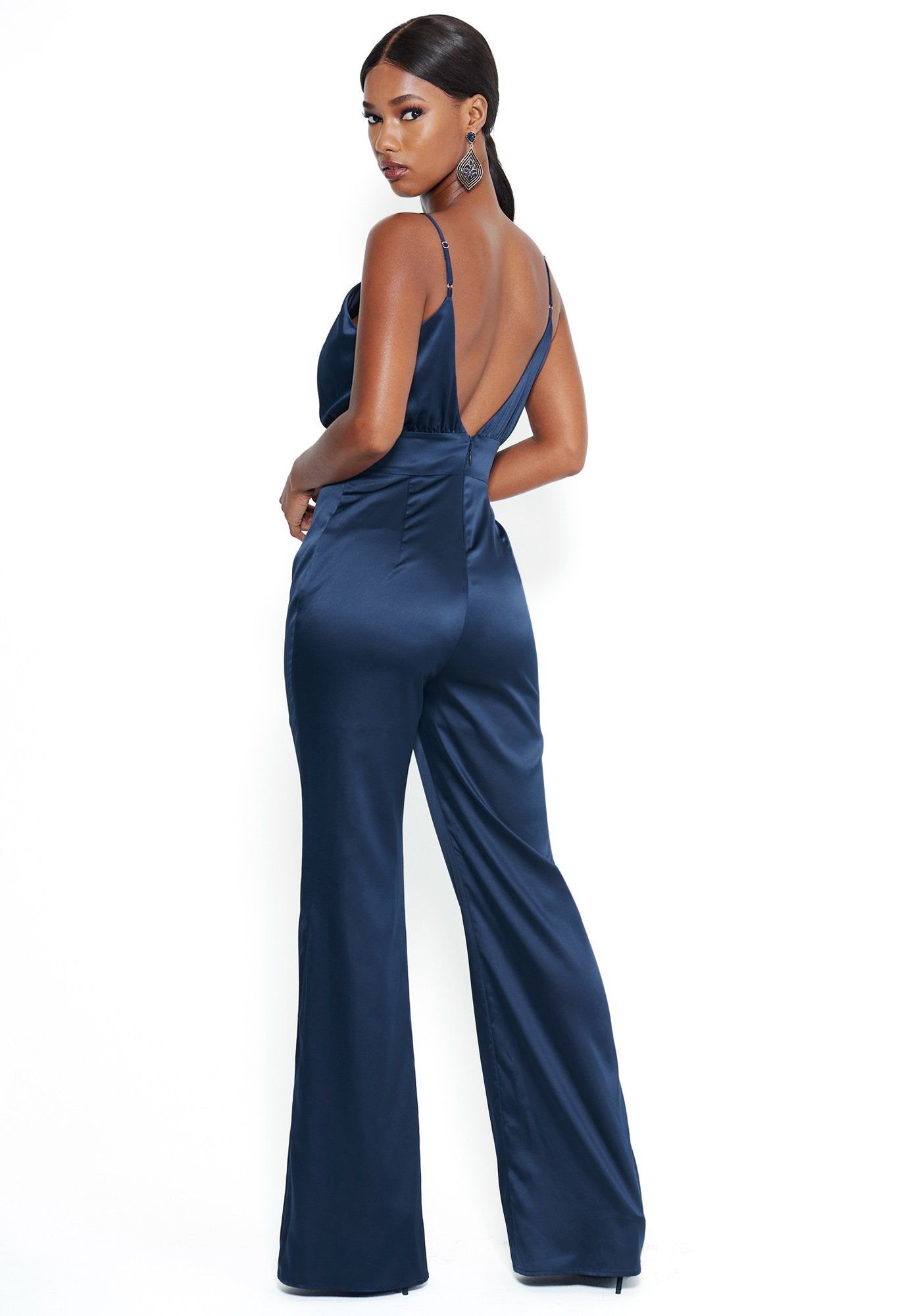 Tie Waist Wide Leg Jumpsuit sold by Bebe product image thumbnail 3