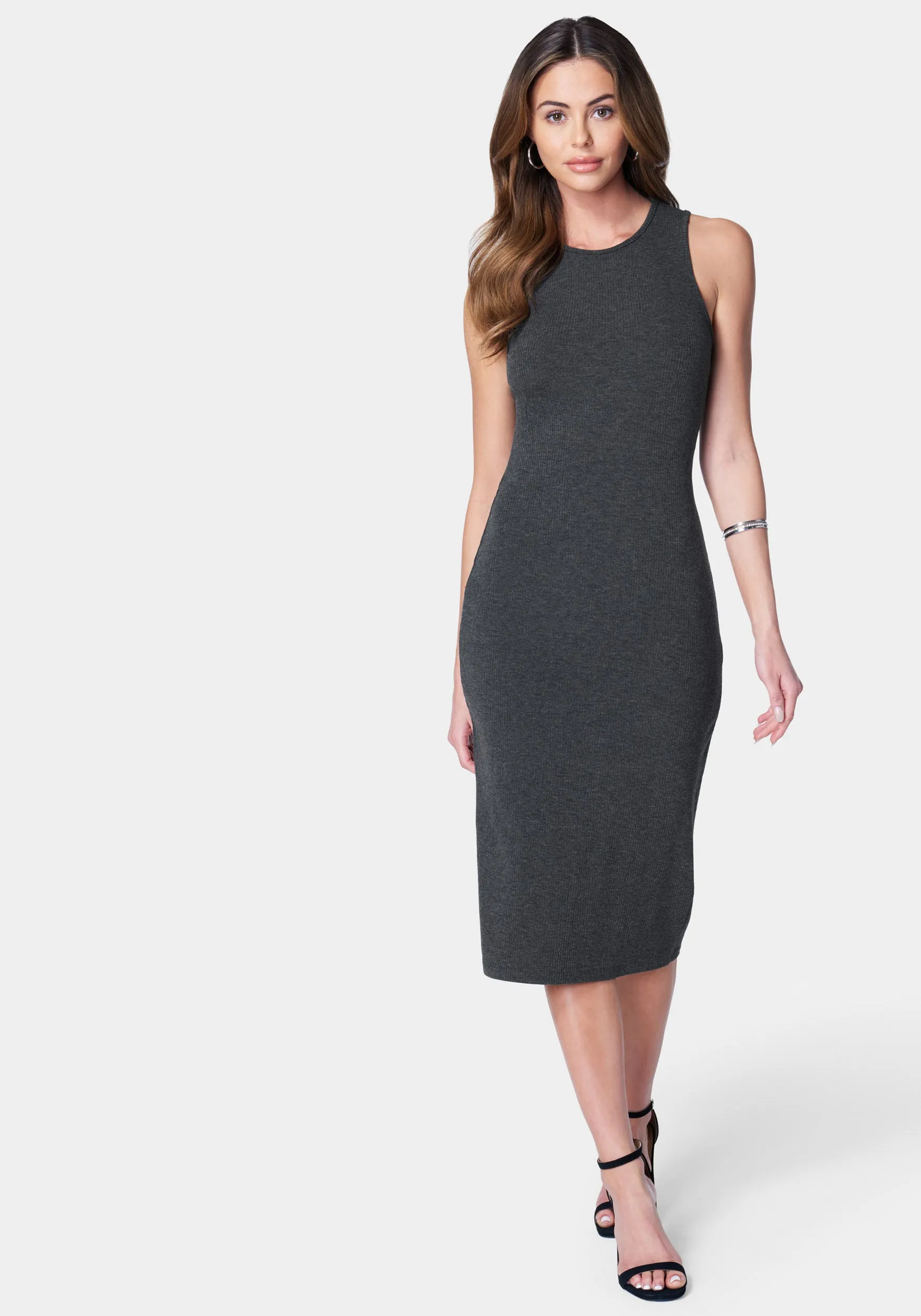 High Neck Midi Rib Dress sold by Bebe
