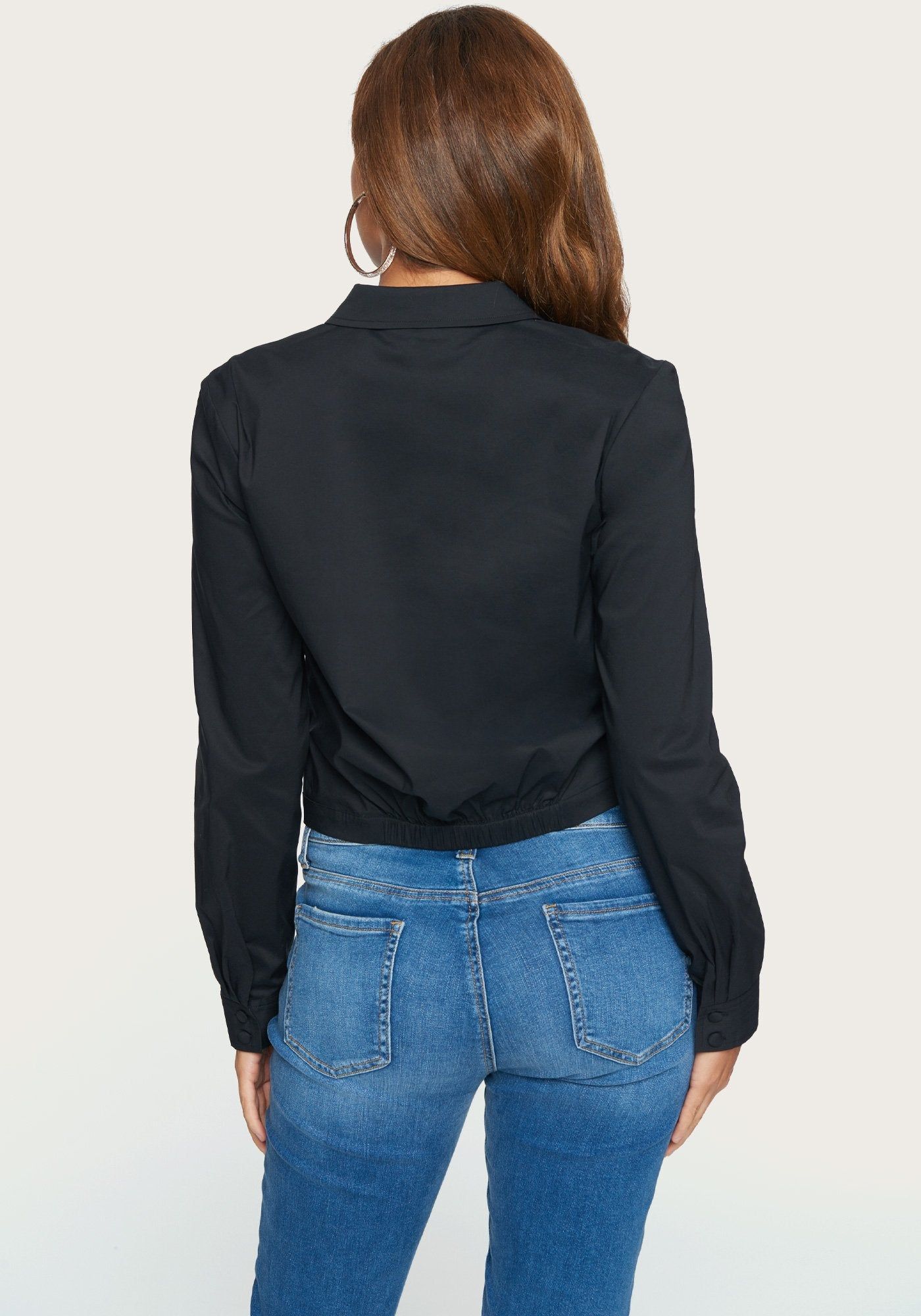 Poplin Twist Detail Crop Top sold by Bebe product image thumbnail 2