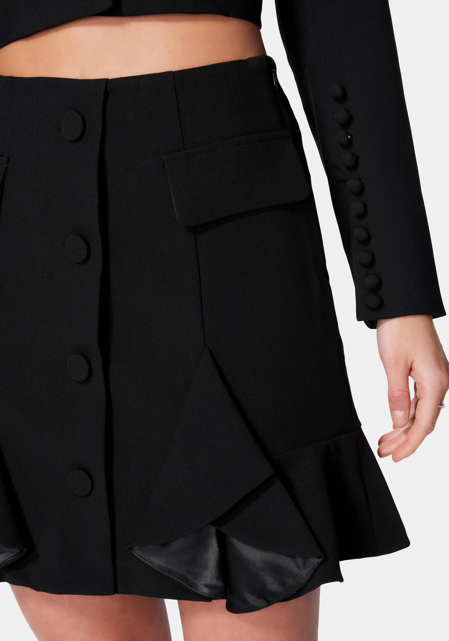 Tailored Flounce Mini Skirt sold by Bebe product image thumbnail 4