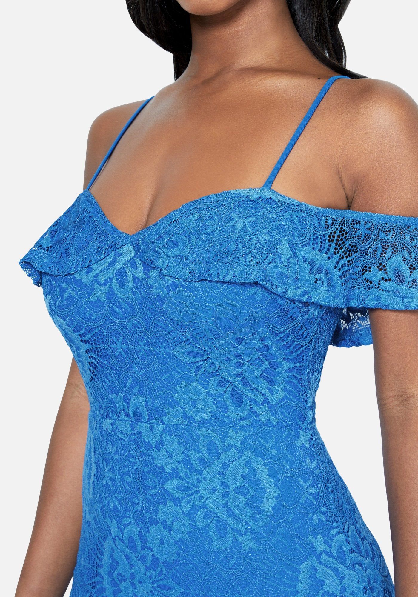 Off The Shoulder Lace Slit Gown sold by Bebe product image thumbnail 4