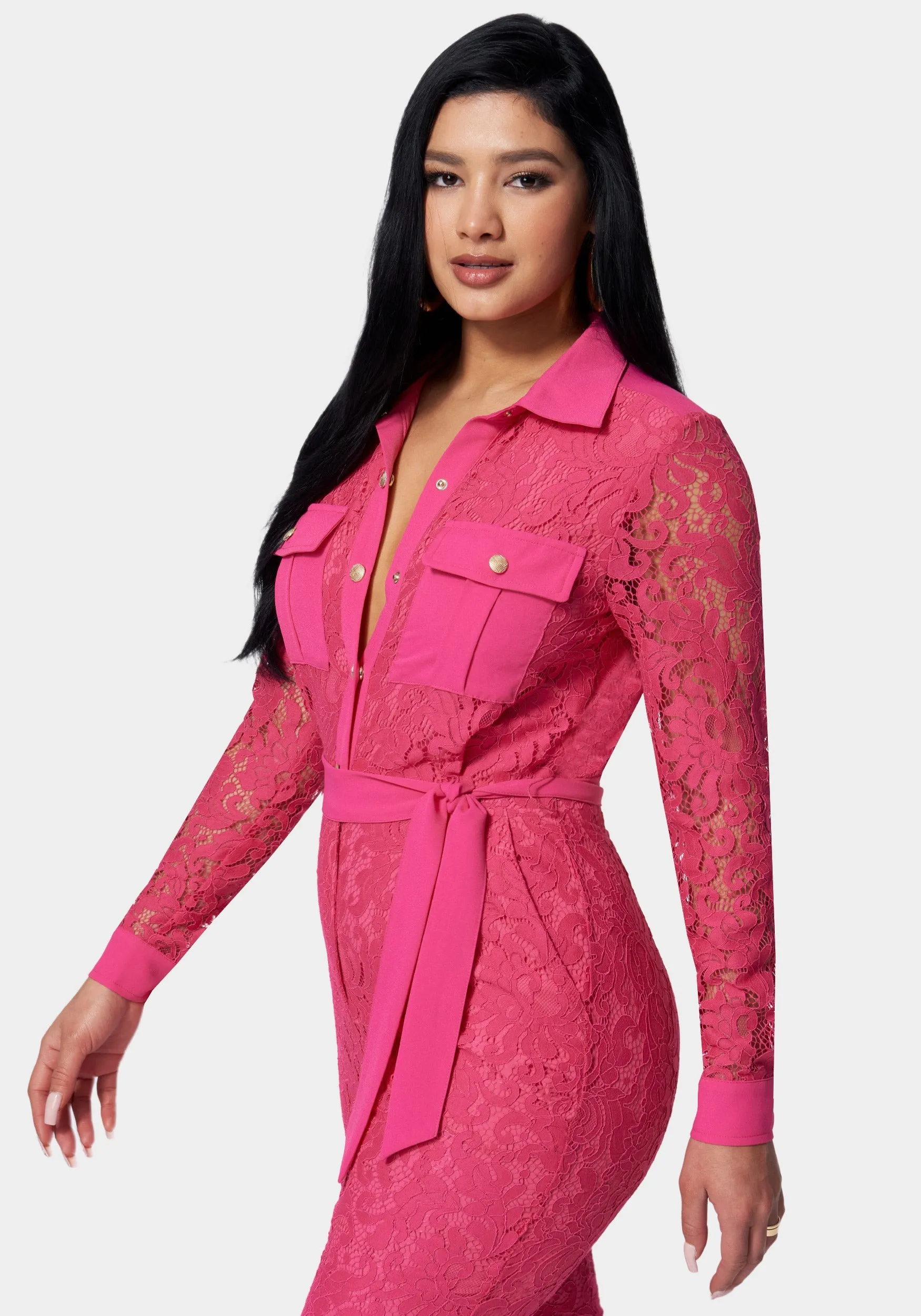 Cut Out Wide Leg Jumpsuit sold by Bebe product image thumbnail 4