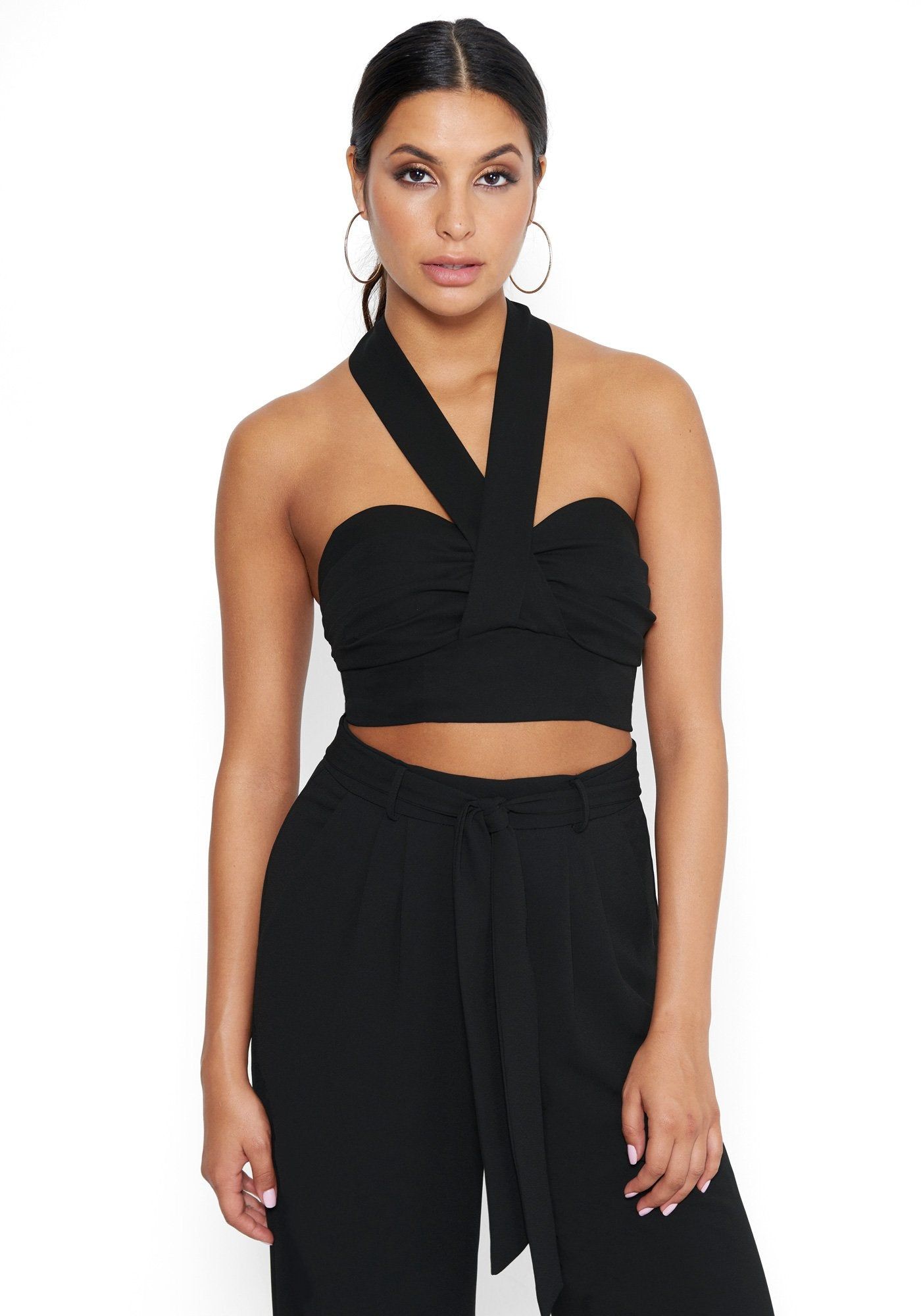 Wrap Tie Crop Top sold by Bebe