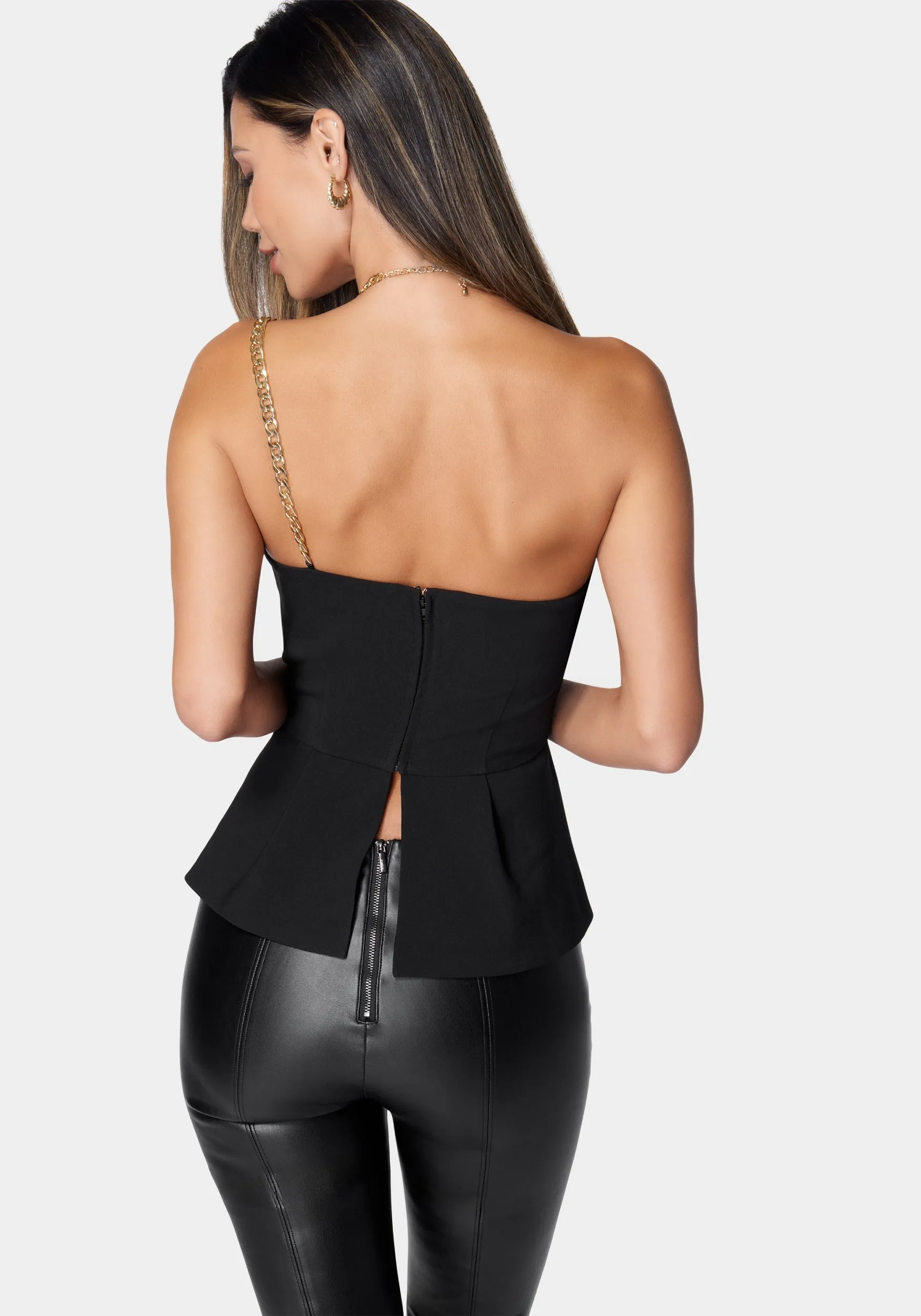 Chain Strap Peplum Top sold by Bebe product image thumbnail 2