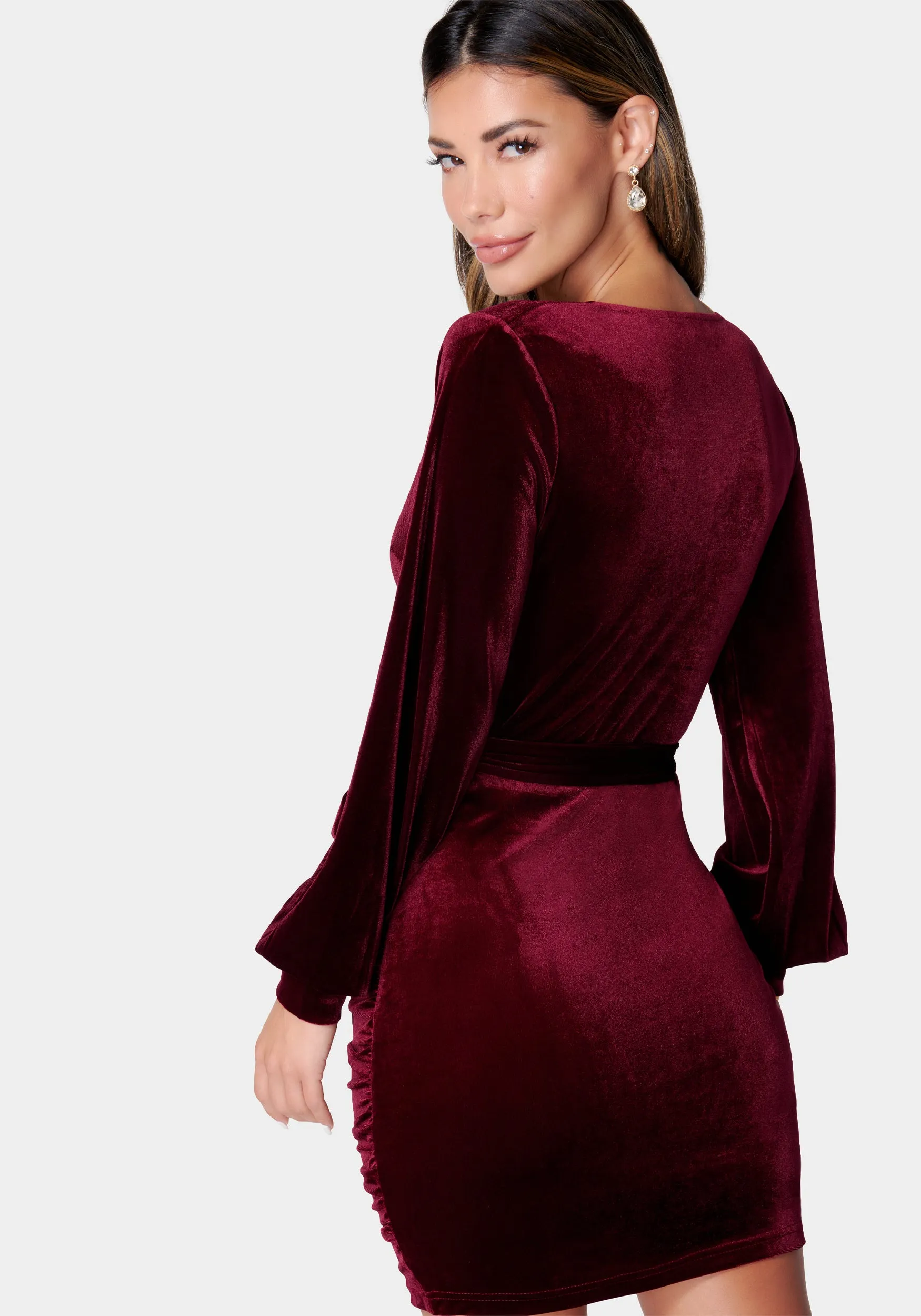 Velvet Utility Mini Dress sold by Bebe product image thumbnail 3