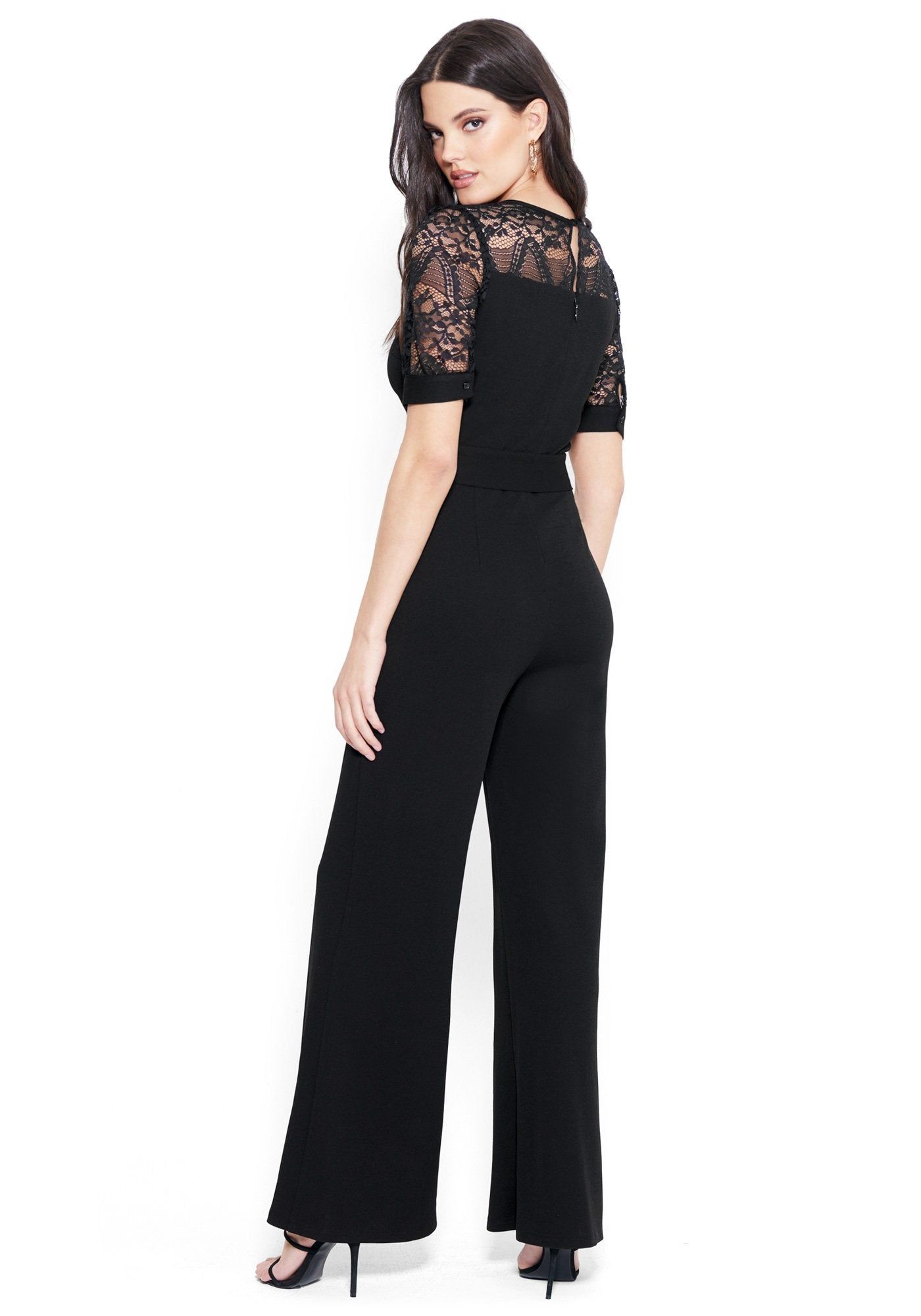 Lace Yoke Jumpsuit sold by Bebe product image thumbnail 3
