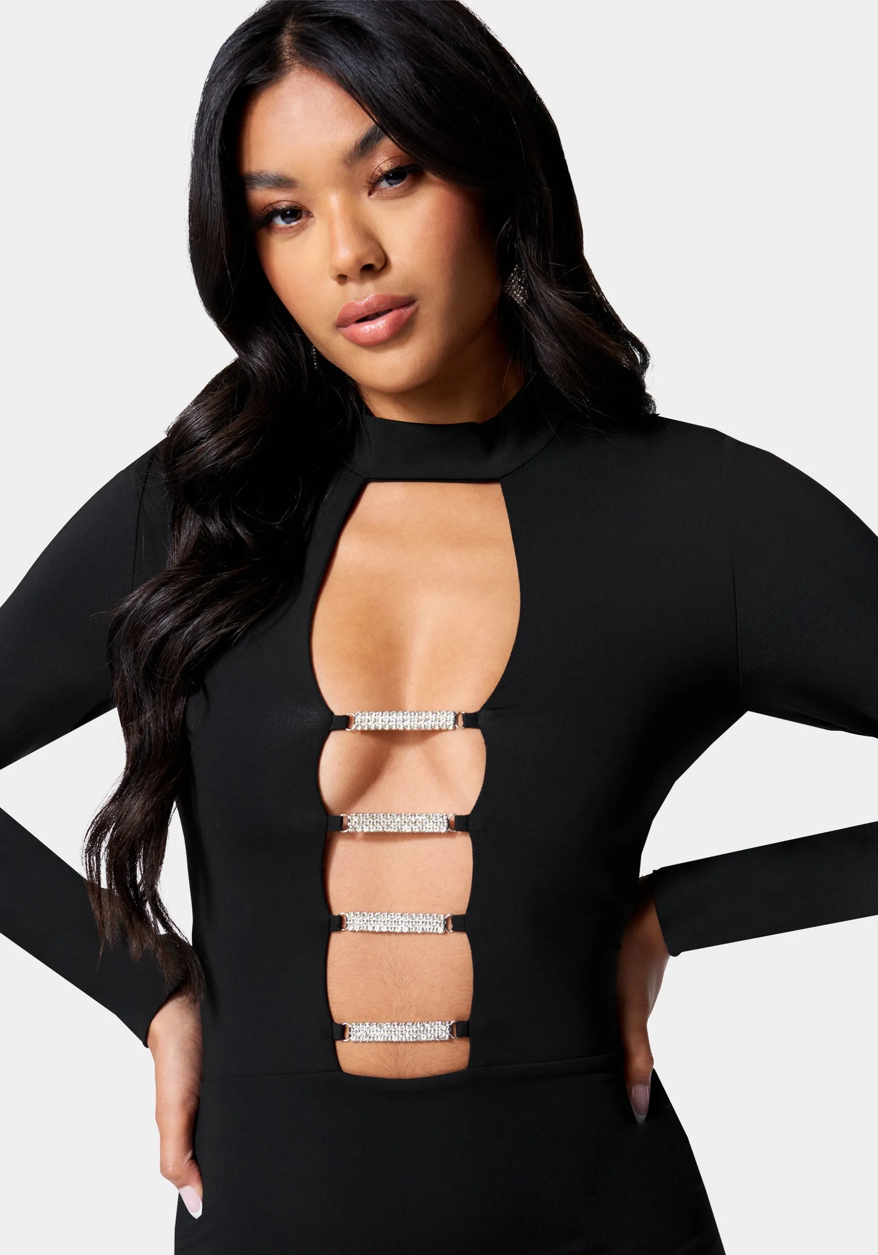 Embellished Caged Dress sold by Bebe product image thumbnail 4