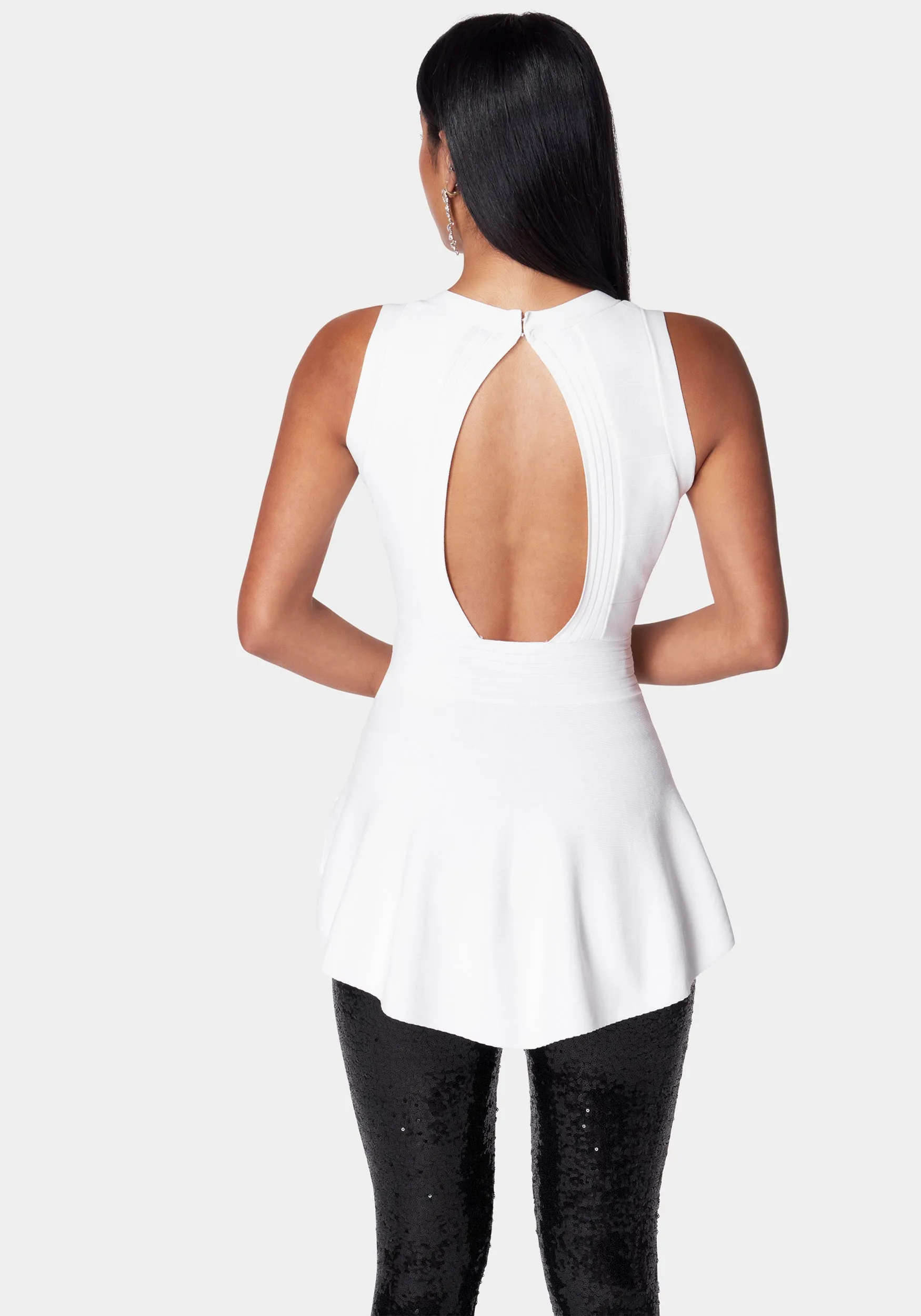Embellished Peplum Sweater Top sold by Bebe product image thumbnail 4