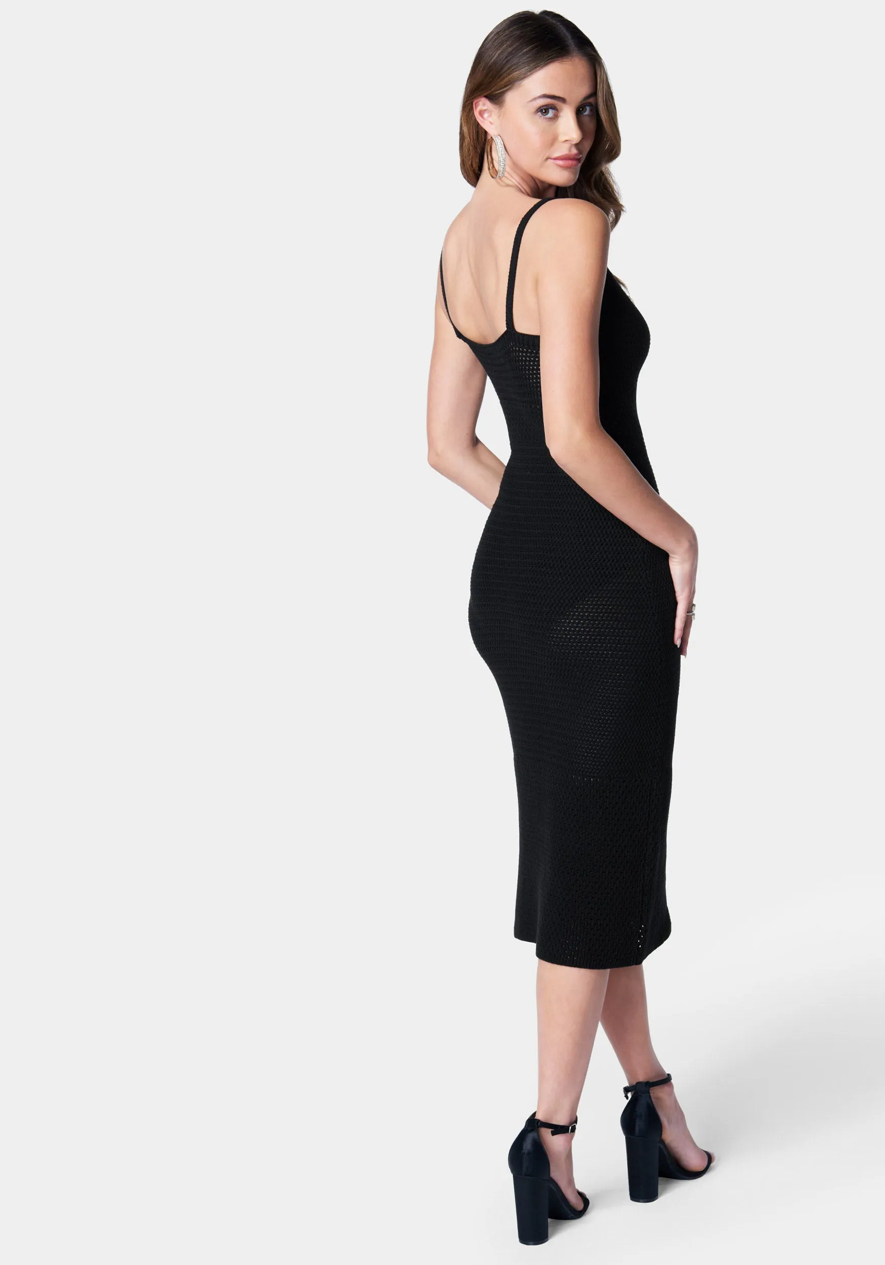 Crochet Midi Slit Dress sold by Bebe product image thumbnail 3