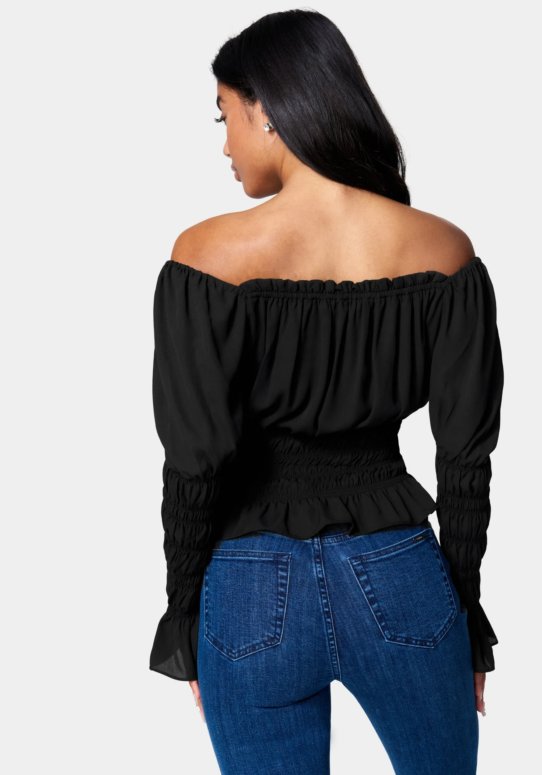 Smocked Body & Sleeve Top sold by Bebe product image thumbnail 3