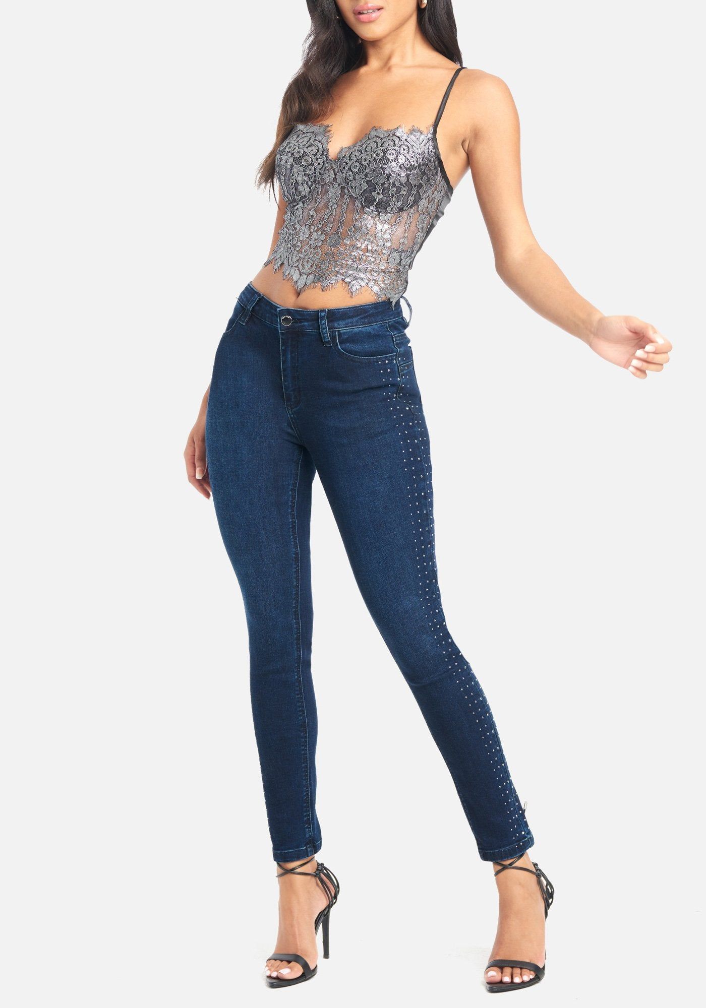 Bebe Embellished Heat Seal Jeans sold by Bebe product image thumbnail 2