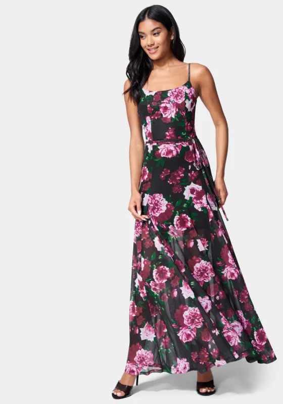 Printed Tank Neck Gown sold by Bebe