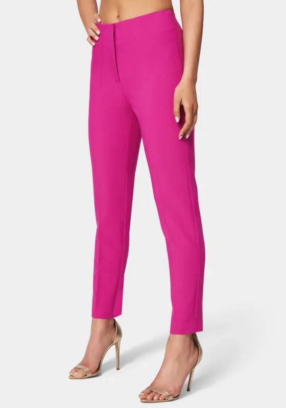 High Waist Multi Dart Woven Slim Leg Pant sold by Bebe