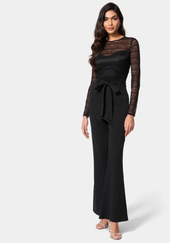 Pointelle Trouser Leg Jumpsuit sold by Bebe