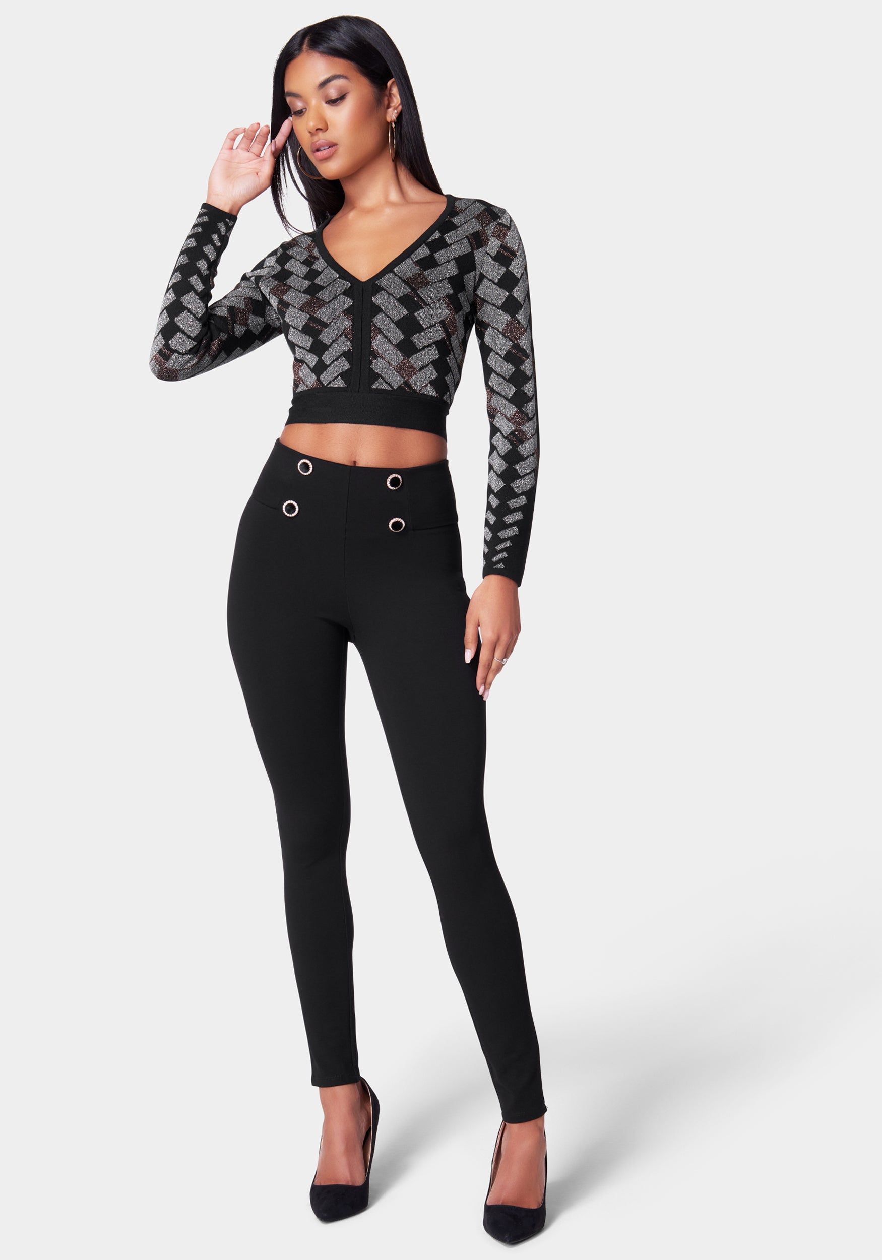 Velvet Button PDR Legging sold by Bebe product image thumbnail 2