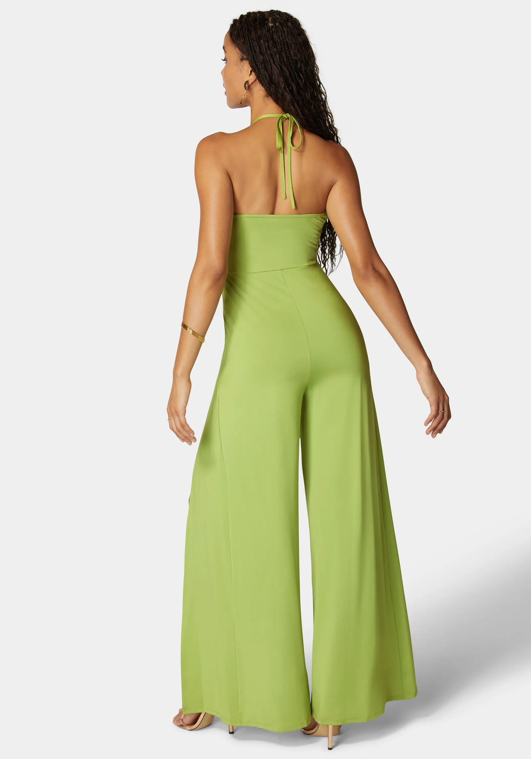 Strappy Slit Leg Jumpsuit sold by Bebe product image thumbnail 3