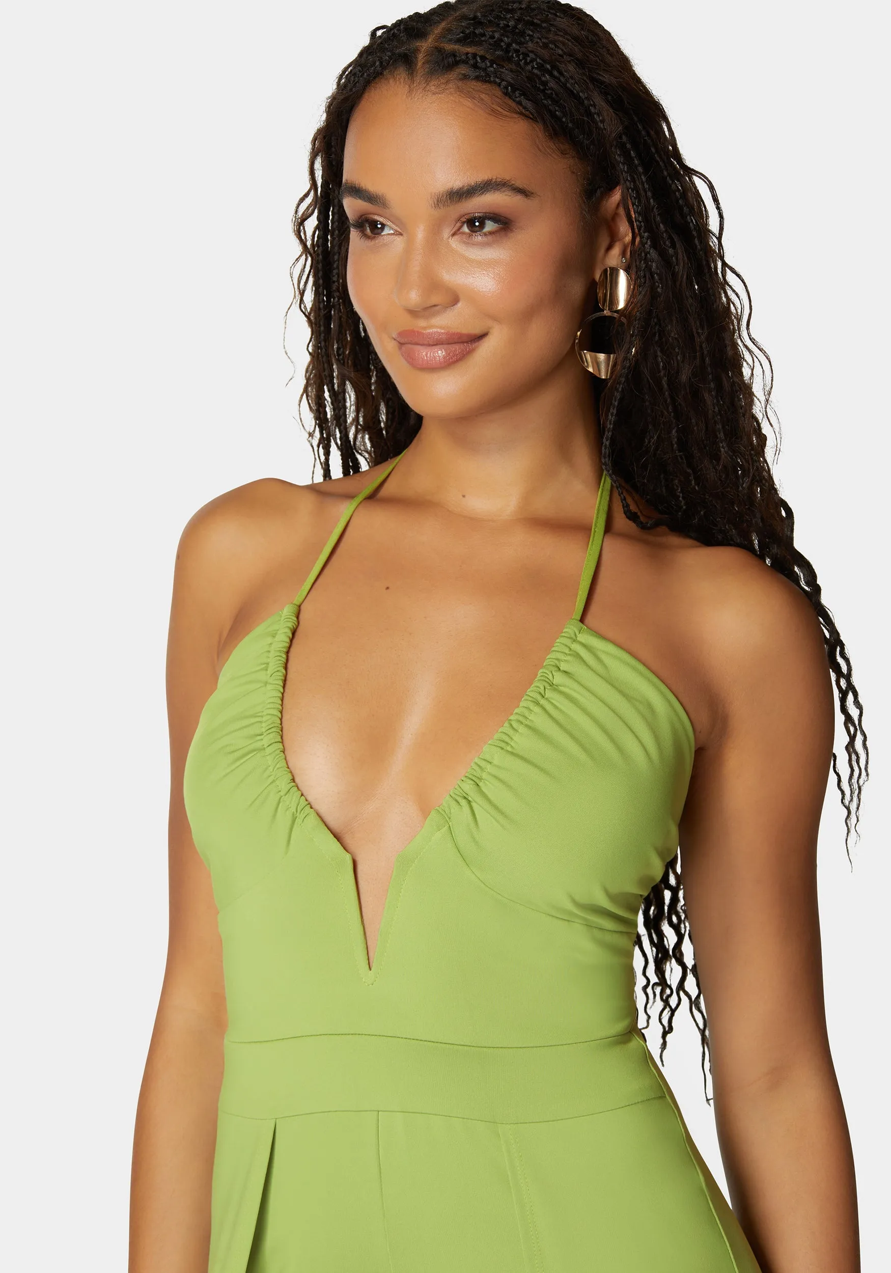 Strappy Slit Leg Jumpsuit sold by Bebe product image thumbnail 4