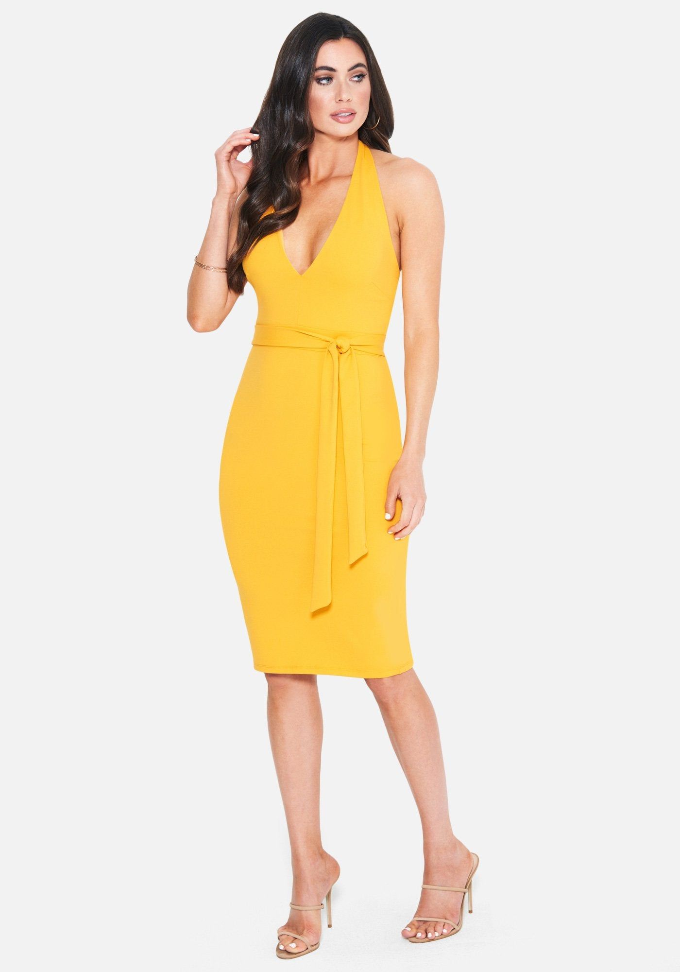 Halter Belted Knit Dress sold by Bebe product image thumbnail 2