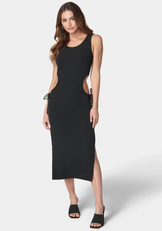 Tie Side Cutout Slit Dress sold by Bebe