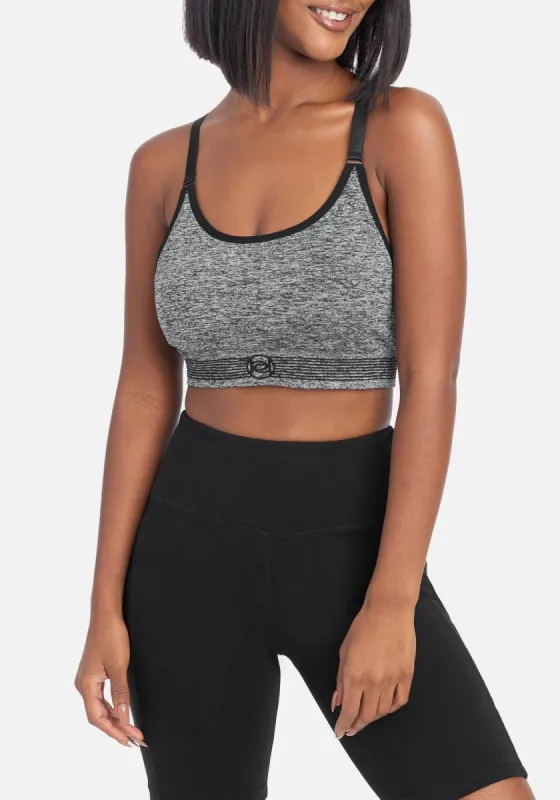 Bebe Sport Geo Stripe Seamless Bra sold by Bebe