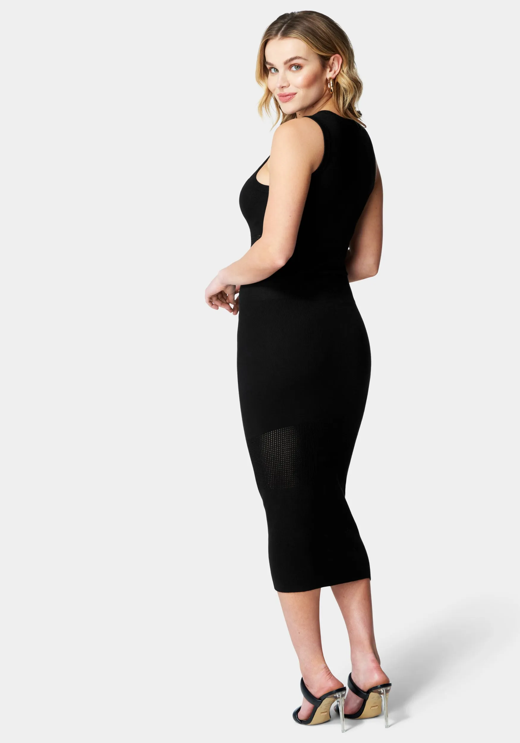 Sleeveless Pointelle Midi sold by Bebe product image thumbnail 3
