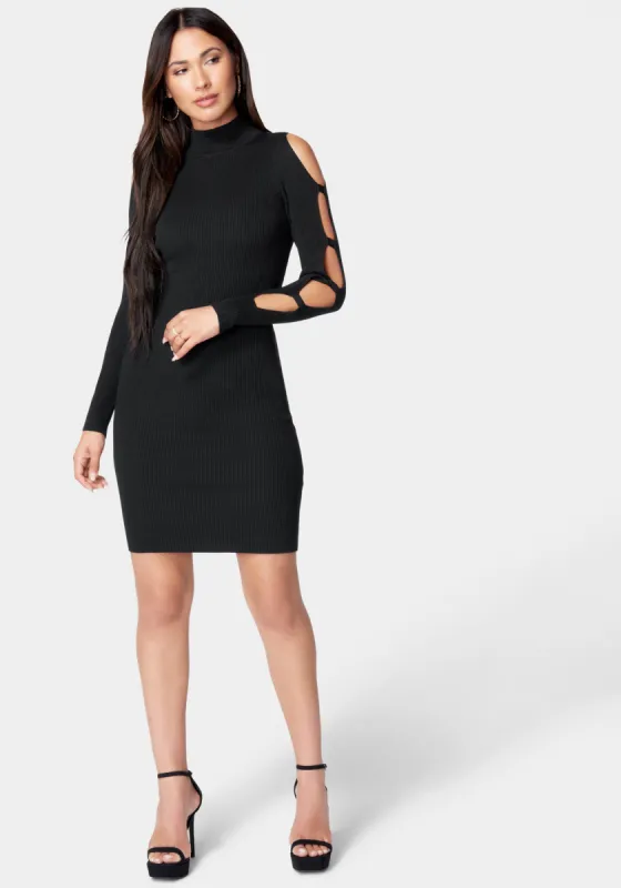 Cage Sleeve Sweater Dress sold by Bebe