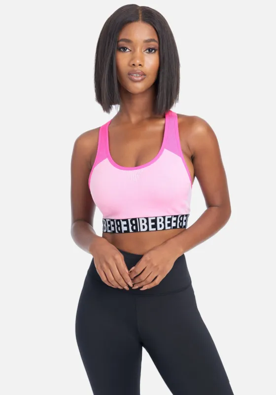 Bebe Sport Texture Mix Bra sold by Bebe
