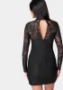 Long Sleeve Lace Mini Dress sold by Bebe