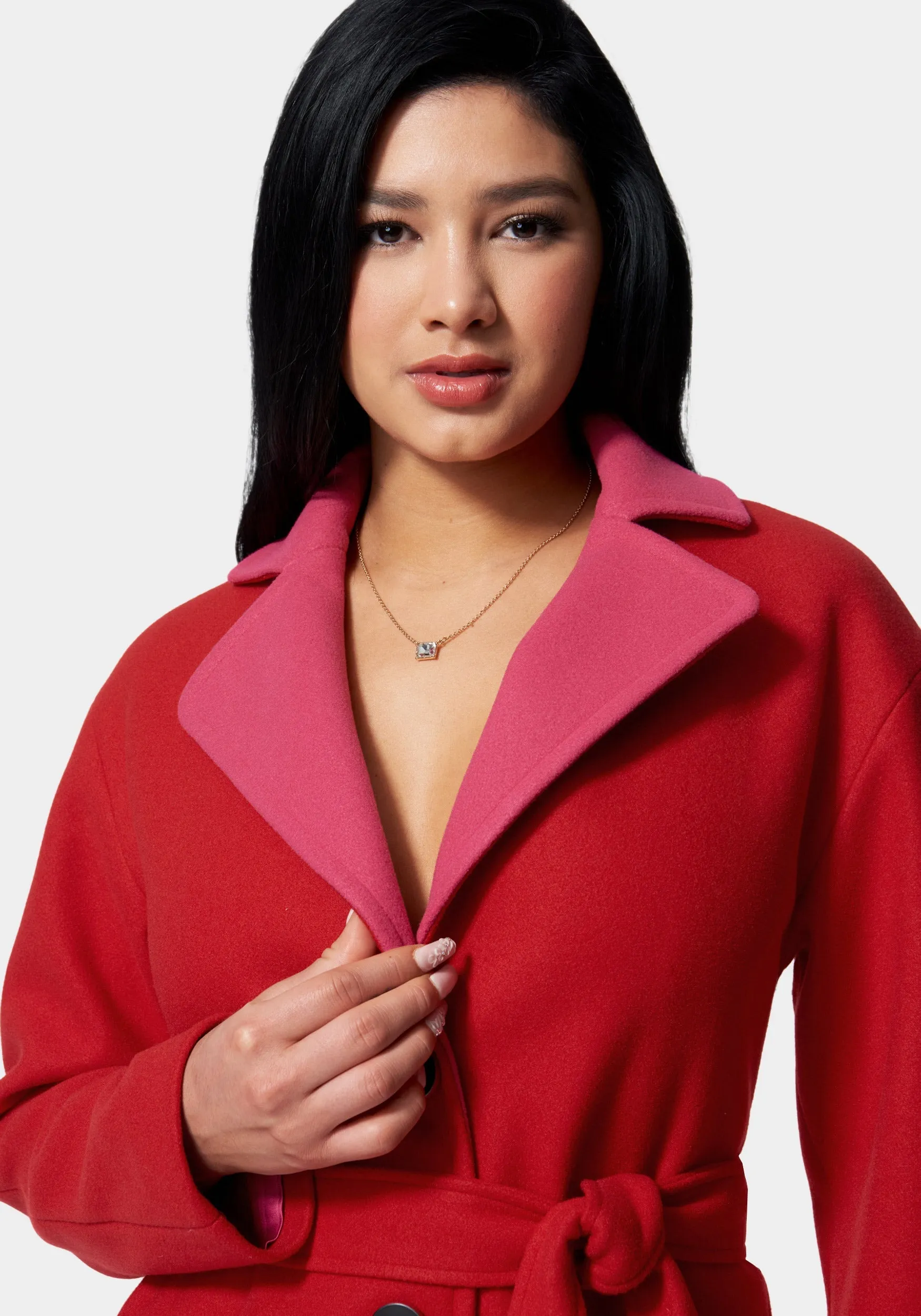 Two-Tone Long Coat sold by Bebe product image thumbnail 4