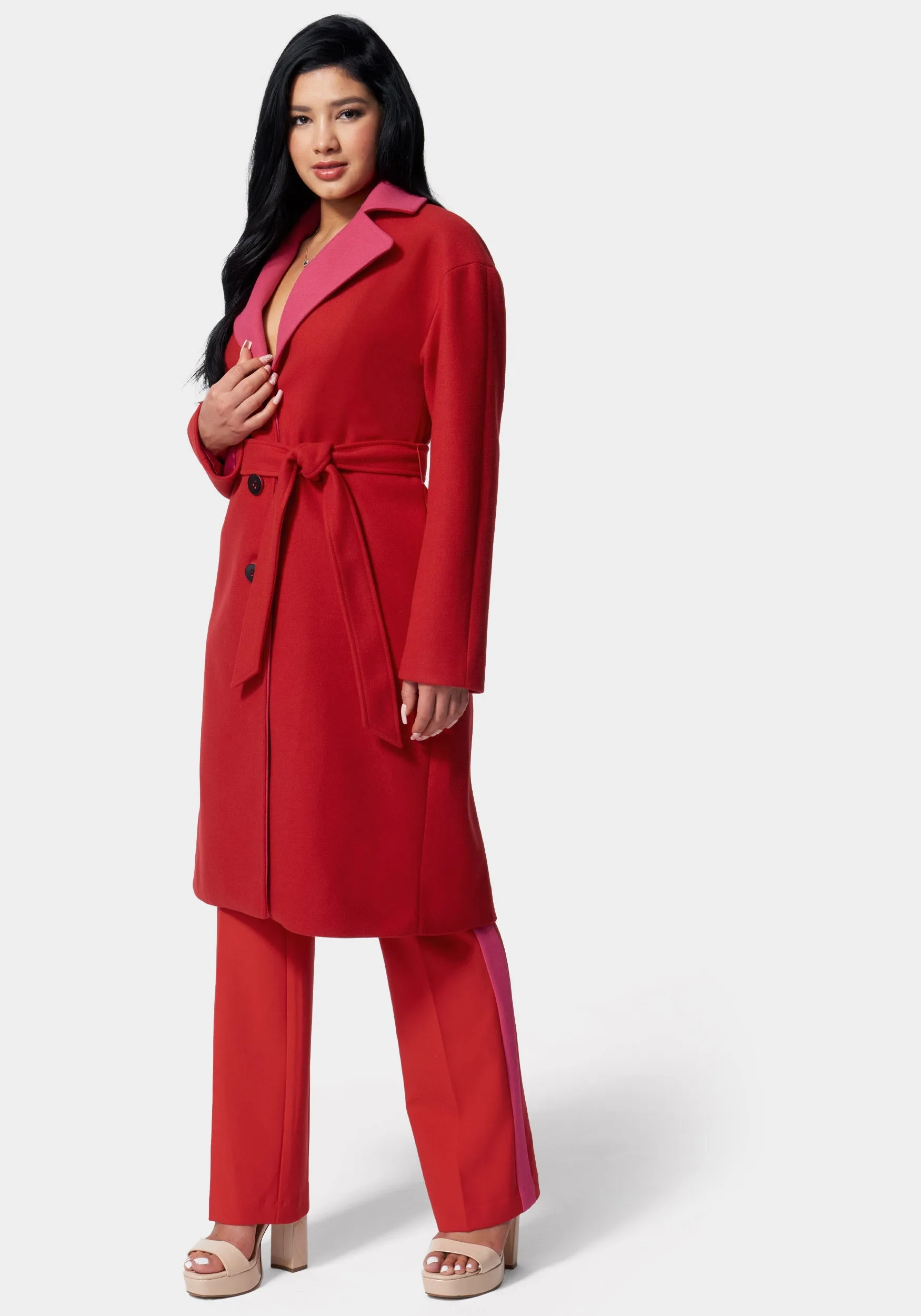 Two-Tone Long Coat sold by Bebe product image thumbnail 2