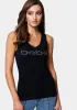 Bebe Logo V-Neck Rib Tank Top sold by Bebe