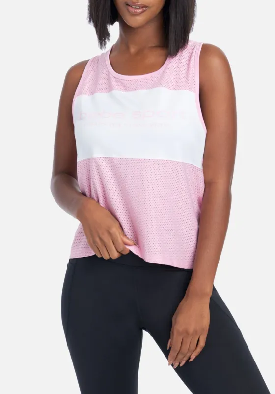 Bebe Sport Tie Dye Panel Mesh Tank sold by Bebe