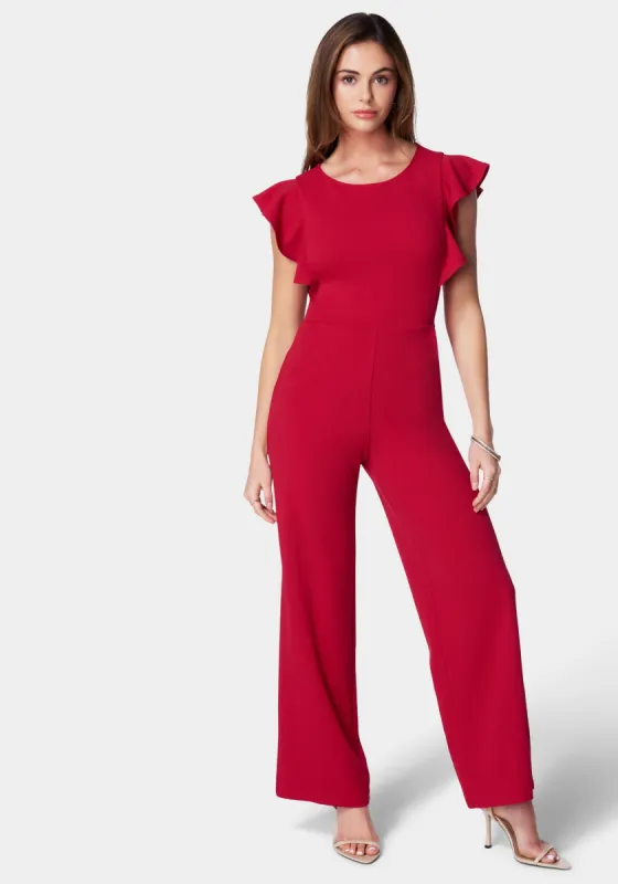 Flutter Sleeve Core Jumpsuit sold by Bebe