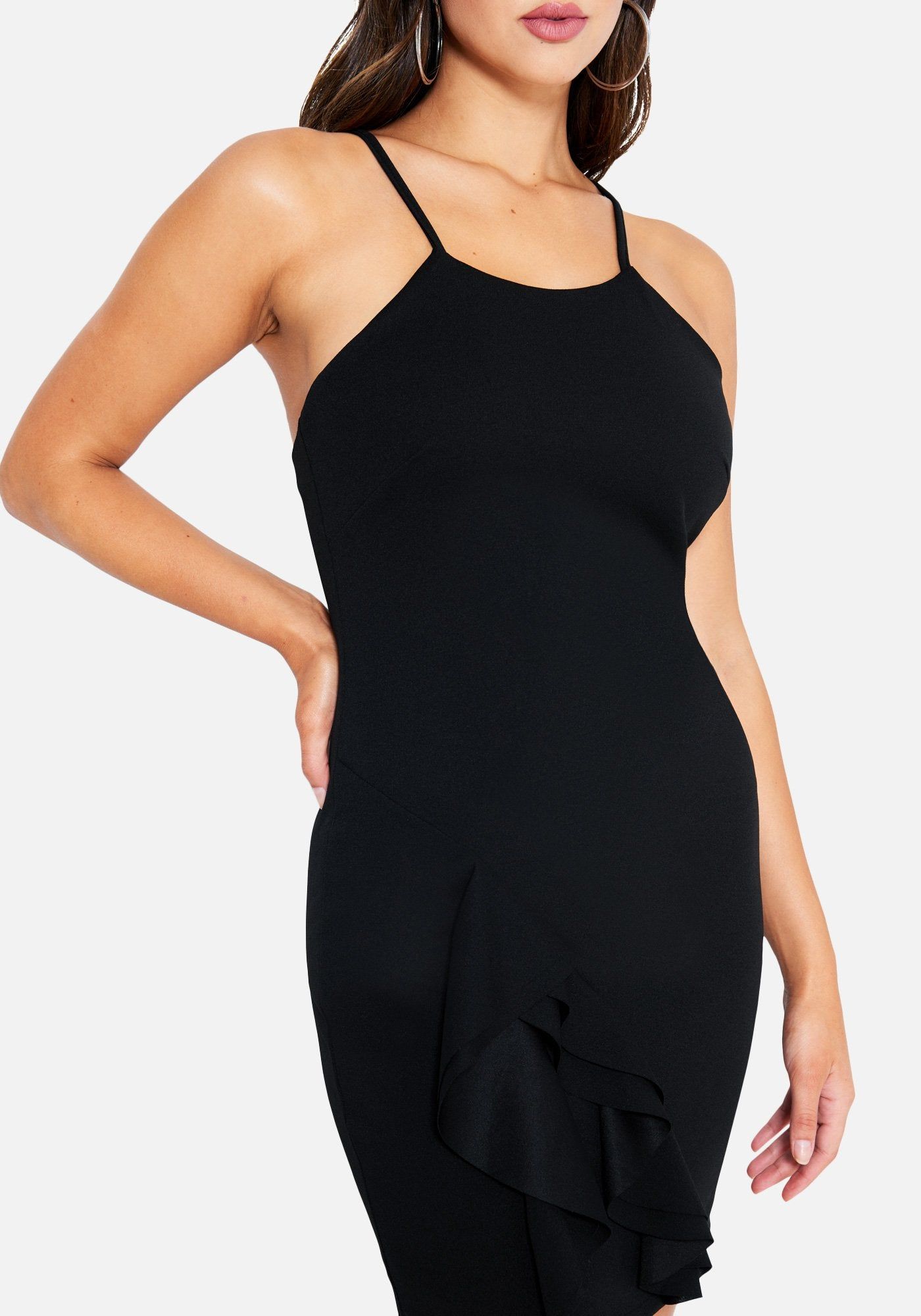 Halter Asymmetrical Ruffle Dress sold by Bebe product image thumbnail 4