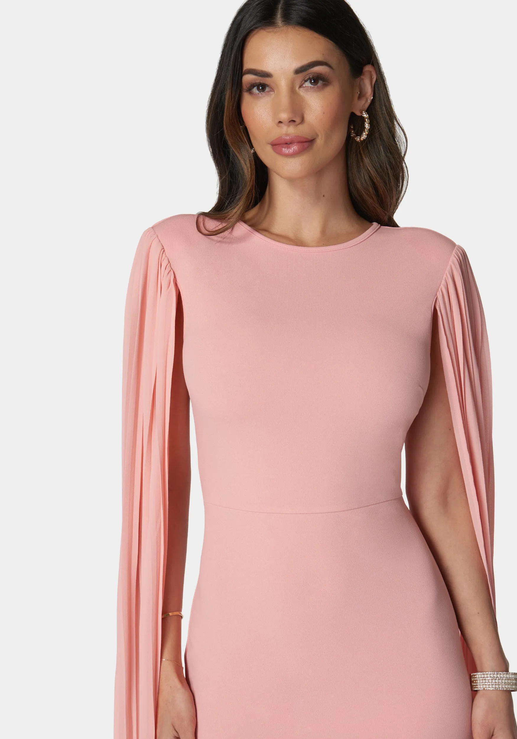 Cape Sleeve Midi Dress sold by Bebe product image thumbnail 4