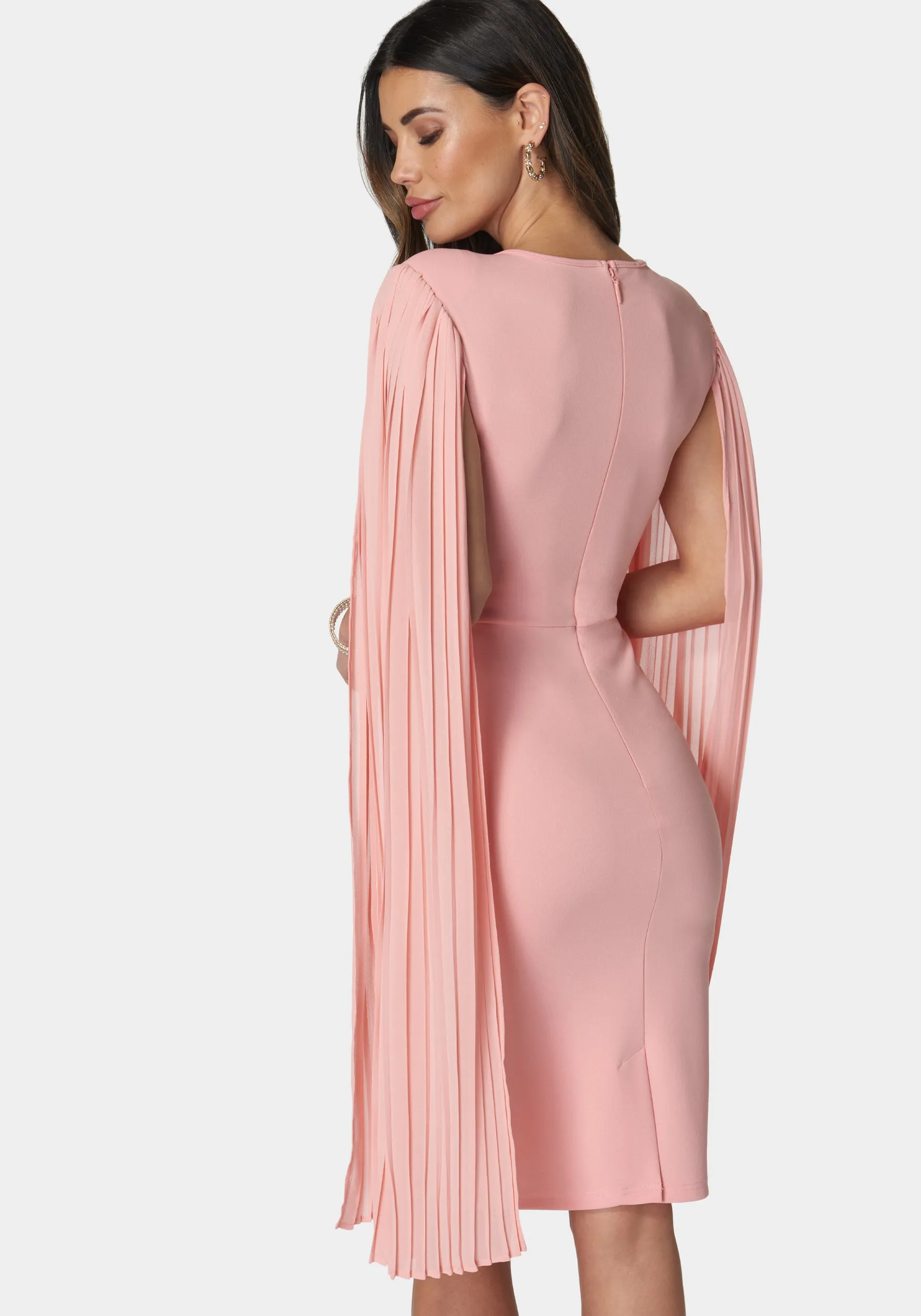 Cape Sleeve Midi Dress sold by Bebe product image thumbnail 3