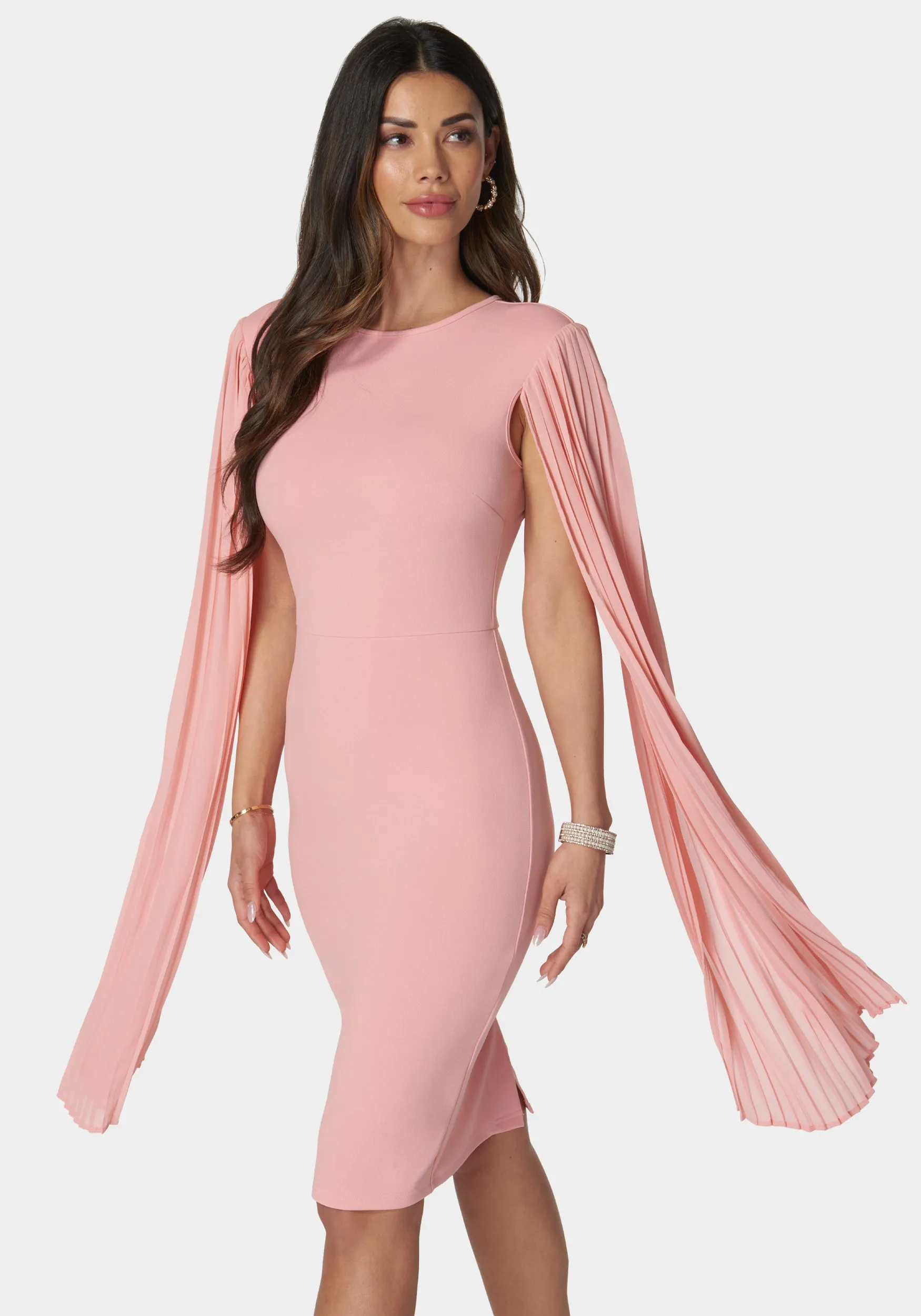 Cape Sleeve Midi Dress sold by Bebe product image thumbnail 2