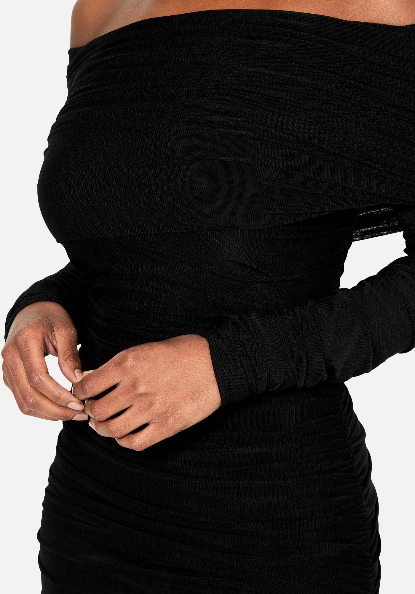 Off The Shoulder Mesh Dress sold by Bebe product image thumbnail 4