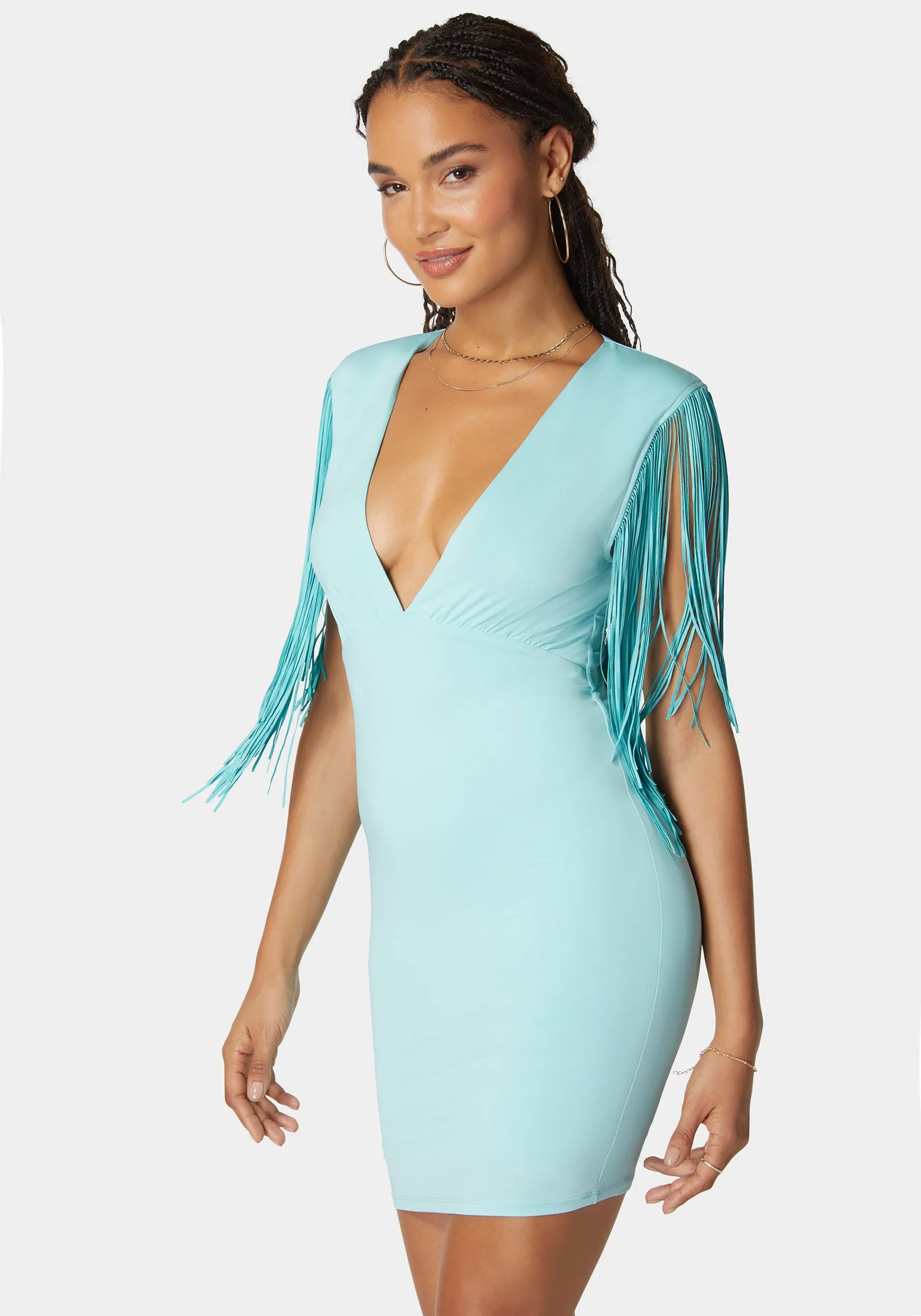 Festival Fringe Knit Dress sold by Bebe product image thumbnail 2