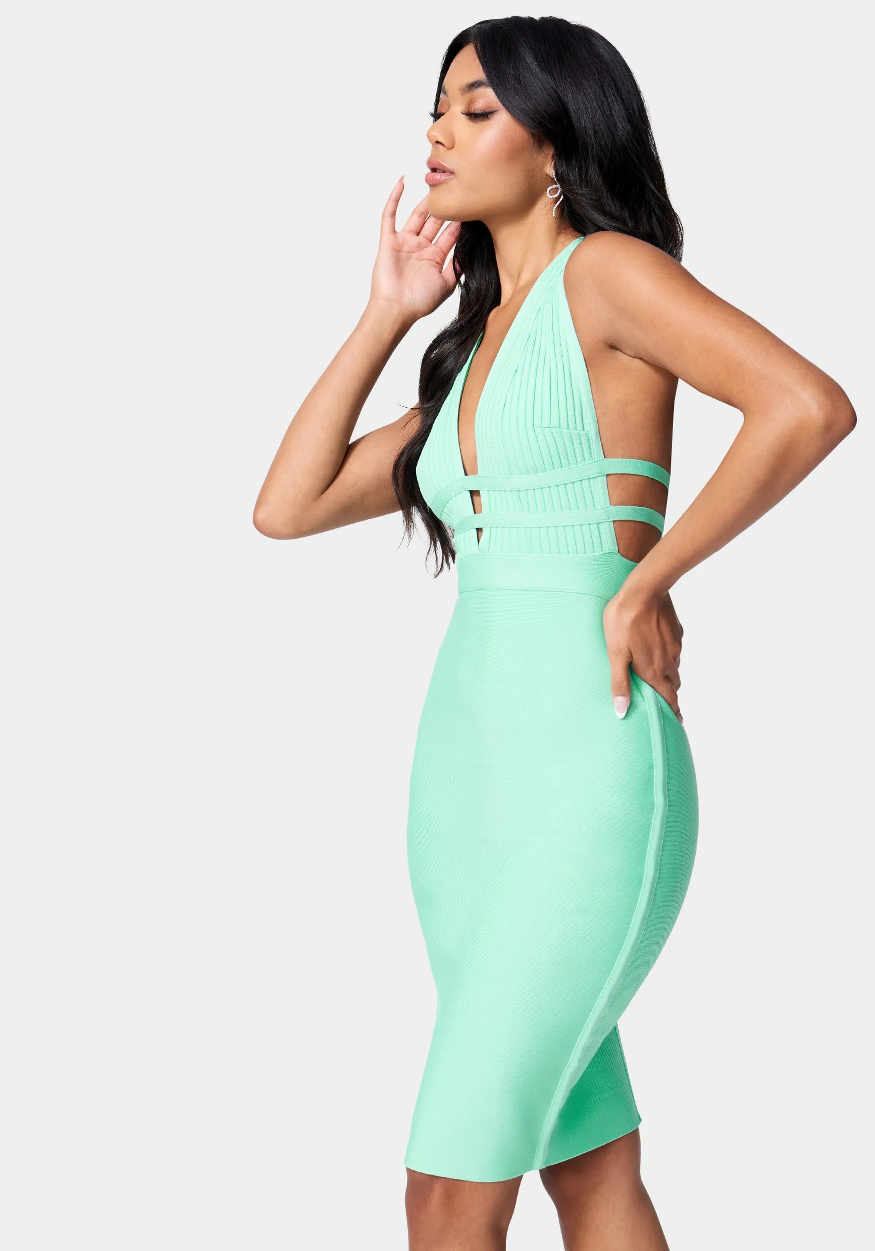 Plunge Neck Bandage Dress sold by Bebe product image thumbnail 2