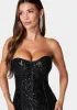 Sequin Feather Gown sold by Bebe